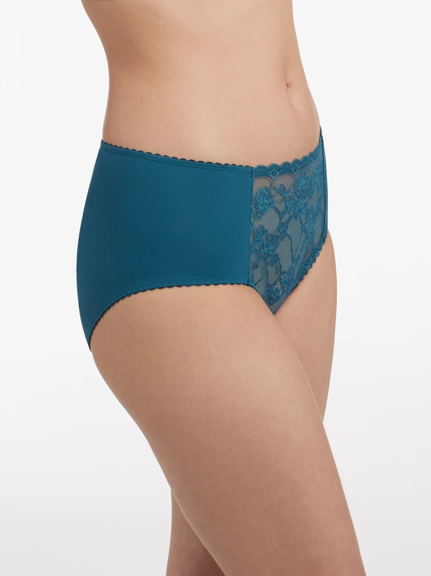 Coy Lace Brief -  Vintage Teal