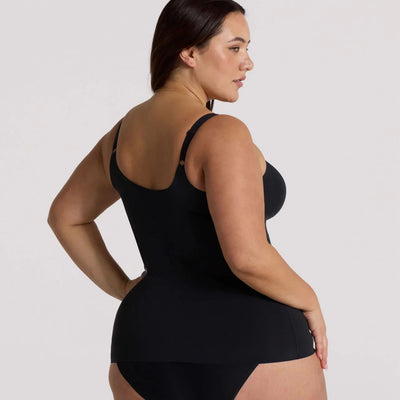 Structured Scoop Bra Tank - Black