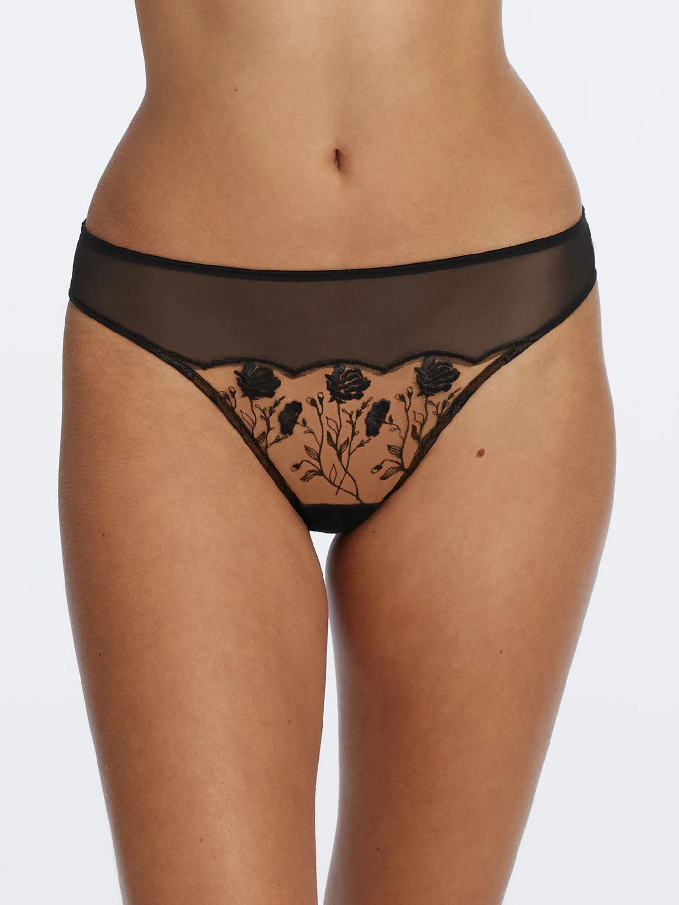 Enamoured Thong - Black Combo