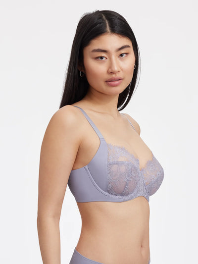 Entice Side Support Underwire Bra - Lavender Dusk