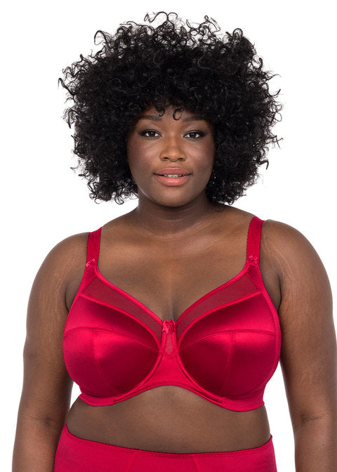 Keira Banded Bra - Crimson