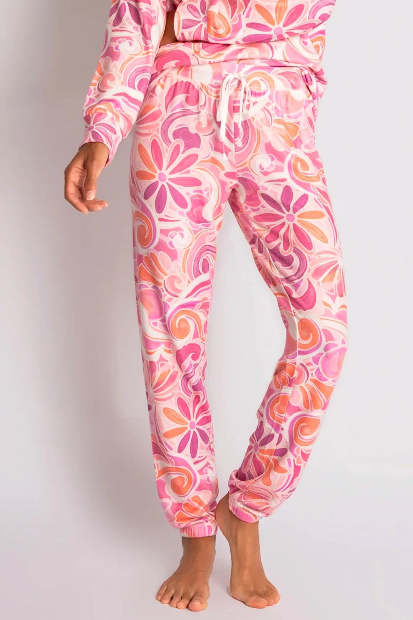 Stay Groovy Band Pant in Pink Sky