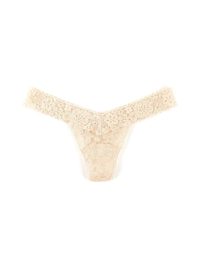 Signature Lace Low Rise Thong - Vanilla