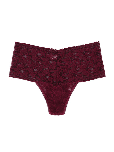 Retro Lace Thong - Dried Cherry