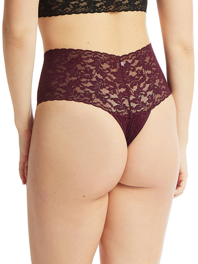 Retro Lace Thong - Dried Cherry