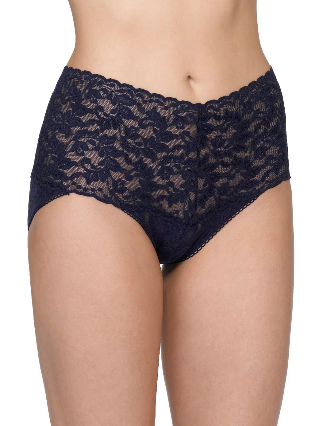 Retro Lace V-kini - Navy
