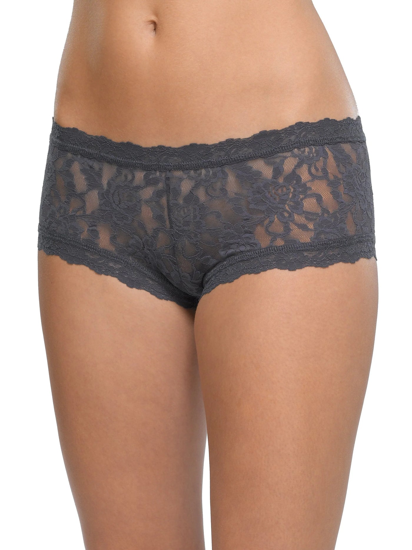 Signature Lace Boyshort - Granite