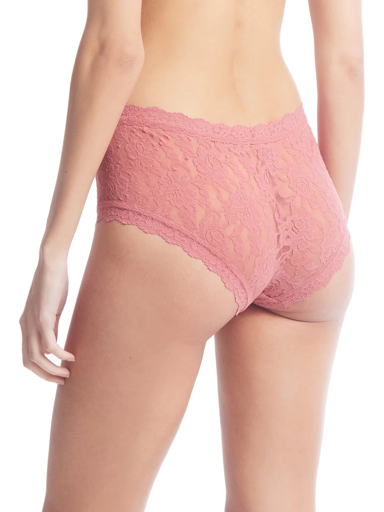 Signature Lace Boyshort - Pink Sands