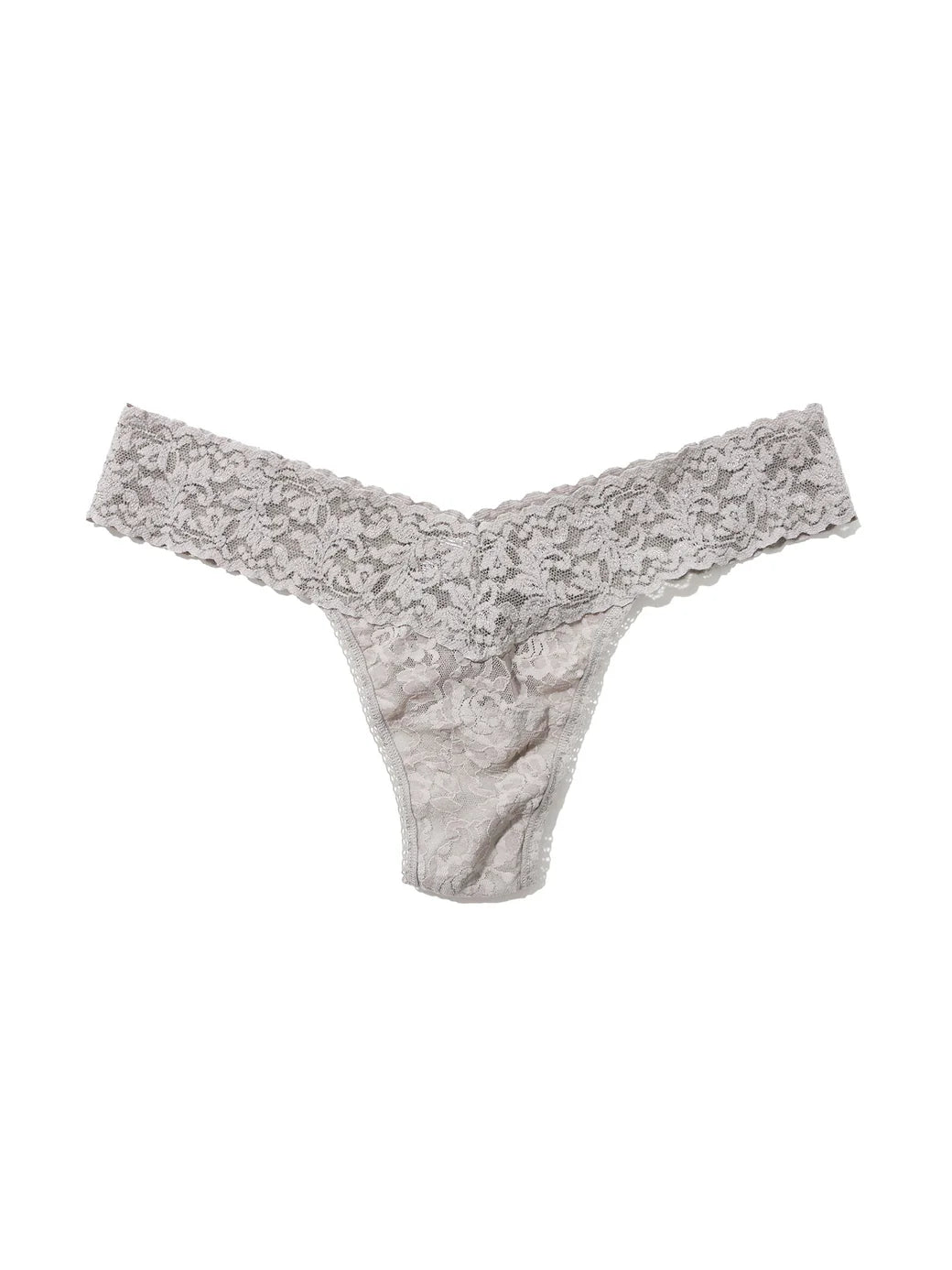 Signature Lace Original Rise Thong - Sleep in Grey