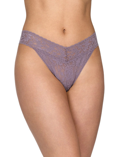 Signature Lace Original Rise Thong - Dusk