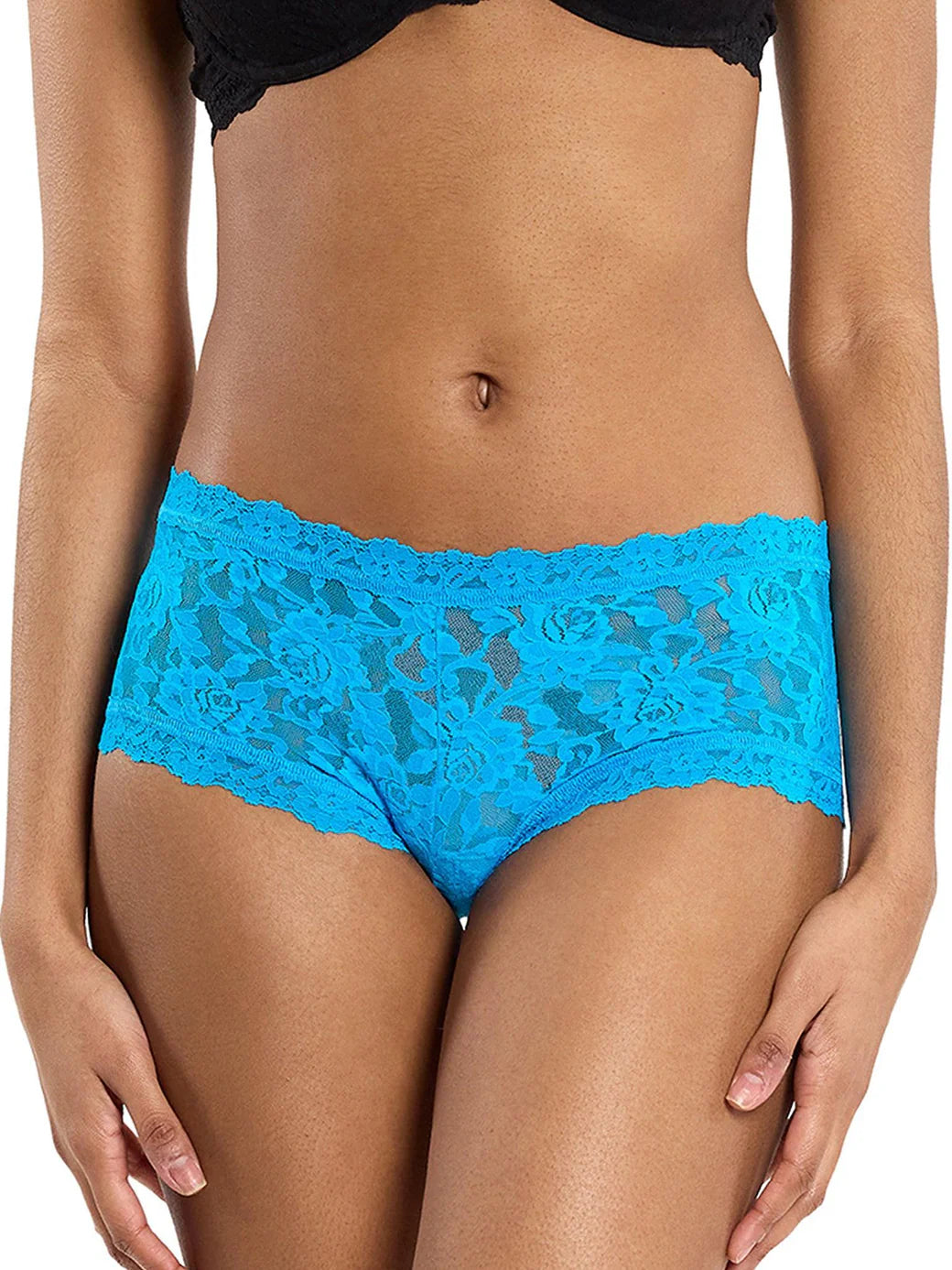 Signature Lace Boyshort - Mediterranean Sea Blue
