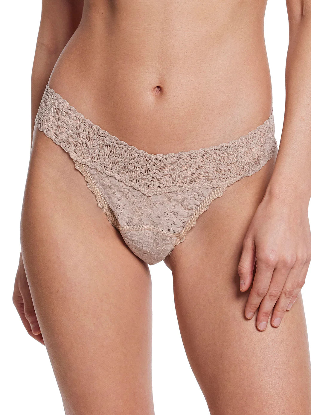 Signature Lace Leakproof Original Rise Thong - Chai