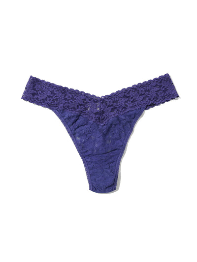 Signature Lace Original Rise Thong - Deep Sleep Blue