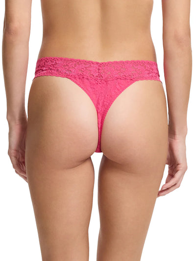 Signature Lace Original Rise Thong - Un-Beet-Able Pink