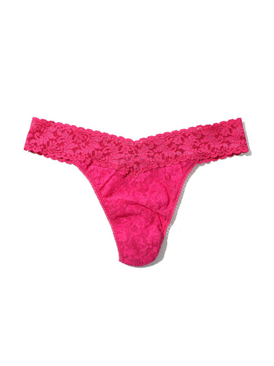 Signature Lace Original Rise Thong - Un-Beet-Able Pink