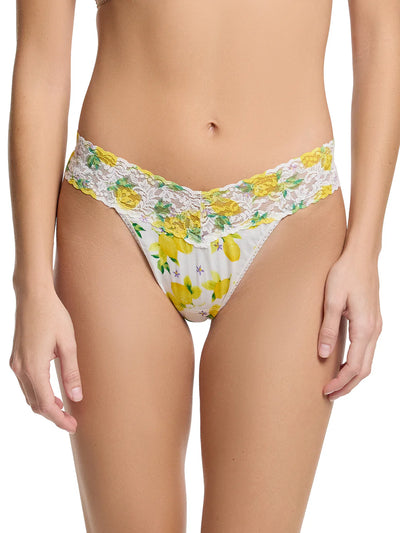 Supima Cotton Printed Original Rise Thong - Make Lemonade