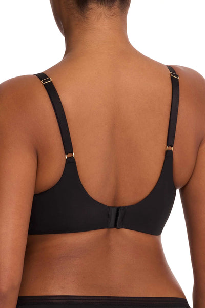 Love Lace Full Coverage Plunge T-Shirt Bra - Black