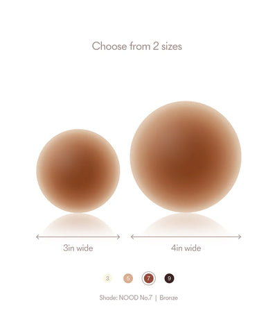 No-Show Adhesive Nipple Covers - Bronze 4 inch