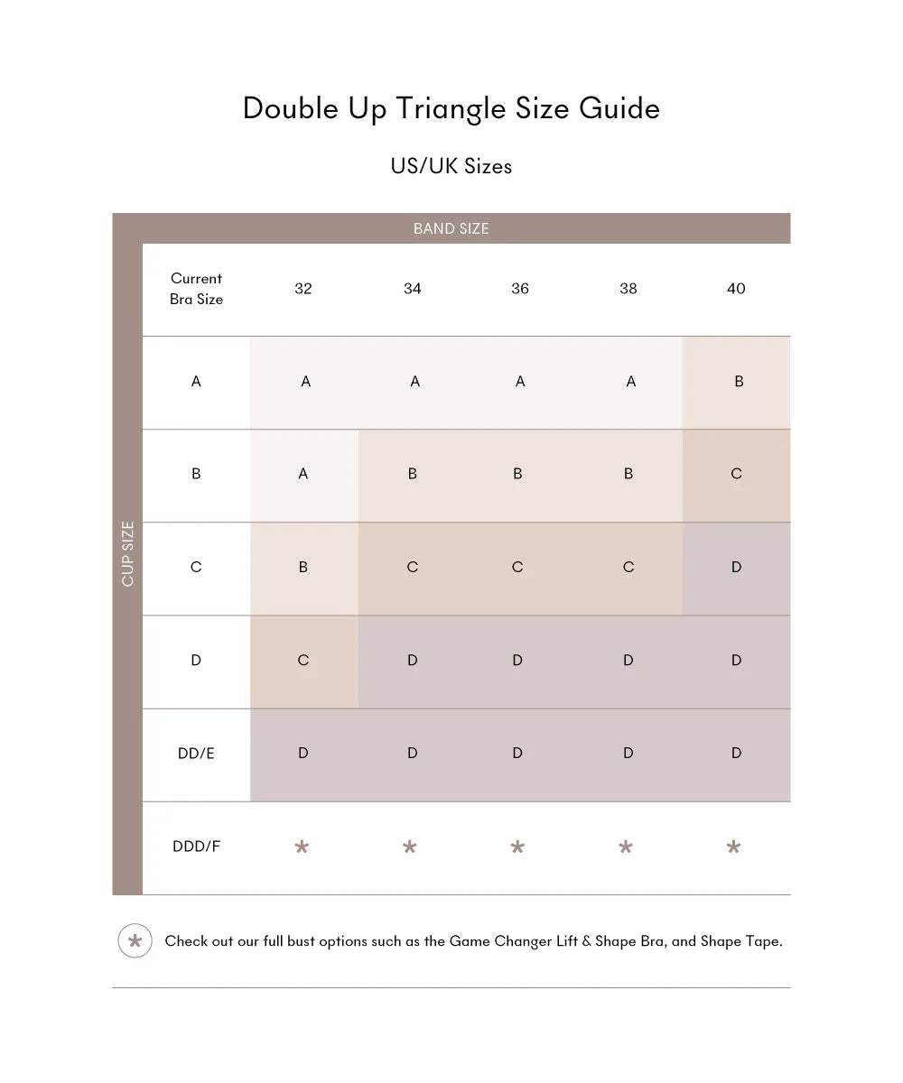 Buff Chart Double Up Triangle Push Up Pads in Buff by Nood – My Bare Essentials