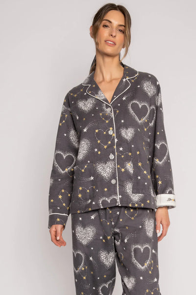 Flannels PJ Set - Pewter