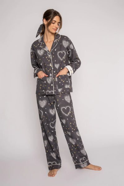 Flannels PJ Set - Pewter