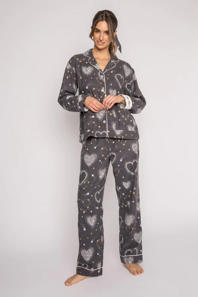 Flannels PJ Set - Pewter