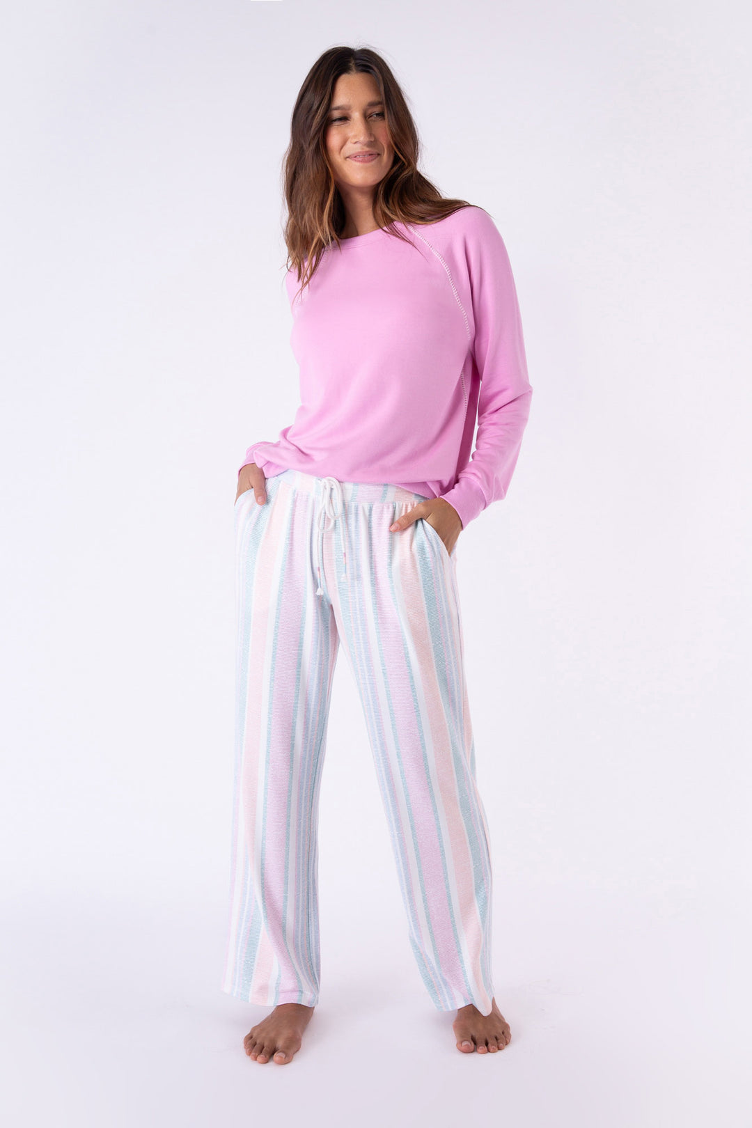 Baja Babe Striped Pant - Ivory