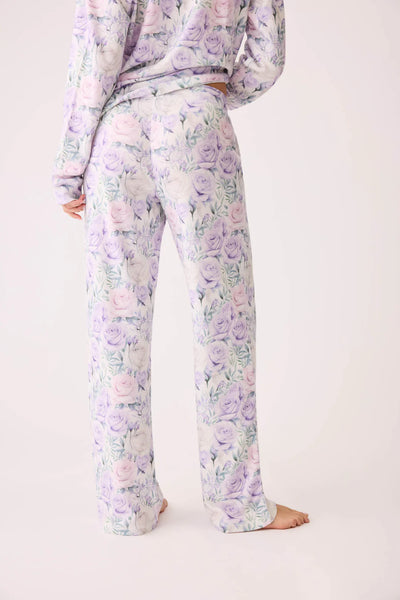 Violet Rose Floral Waffle Thermal Pant