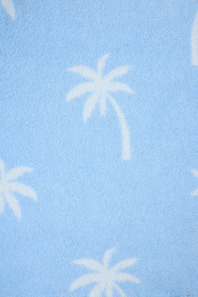 Cabana Paradise Palm Print Lounge Pants - Bright Blue