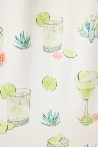 Limes & Sunshine Long Sleeve Top- Ivory