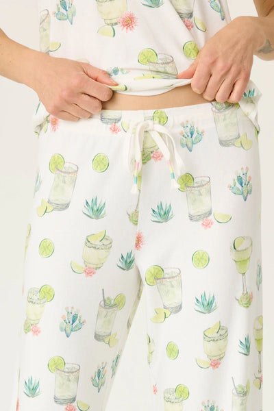 Limes & Sunshine Open Leg Pants- Ivory