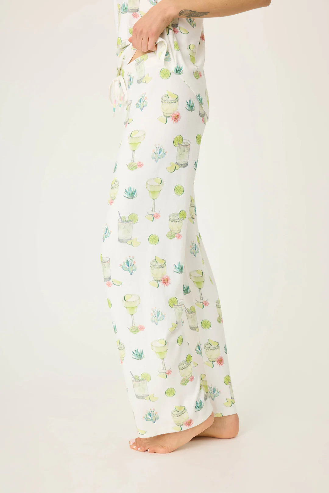 Limes & Sunshine Open Leg Pants- Ivory