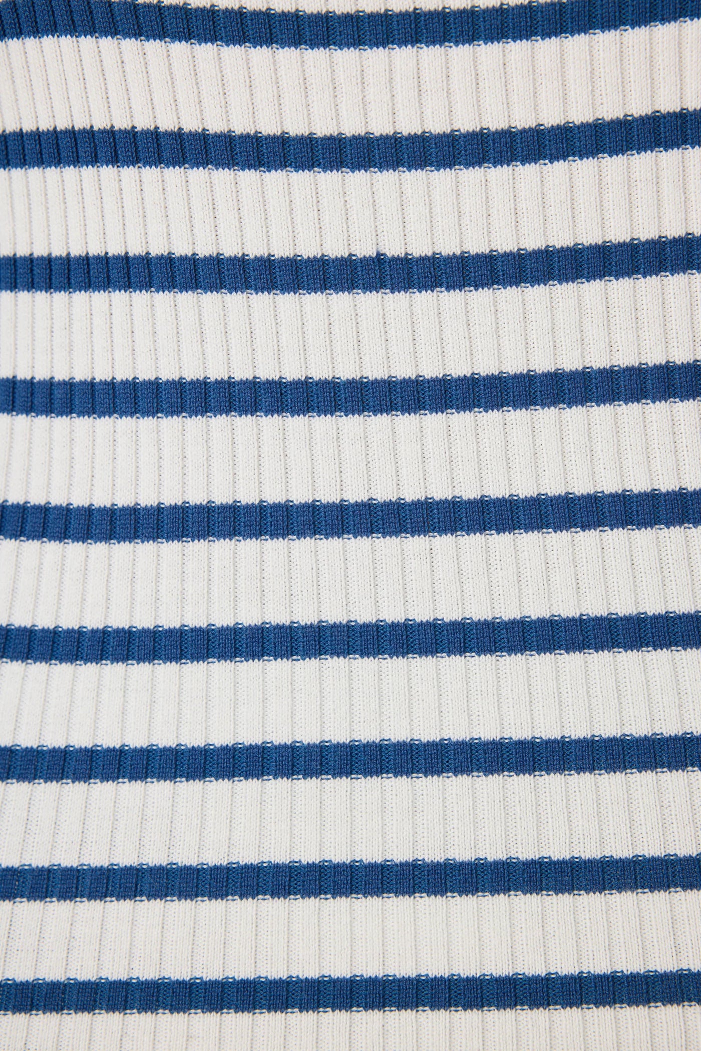 Seaside Striped Rib Midi Dress - Ivory
