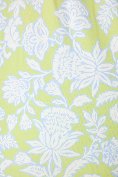 Beautiful Life Floral Print Tank - Electric Lime