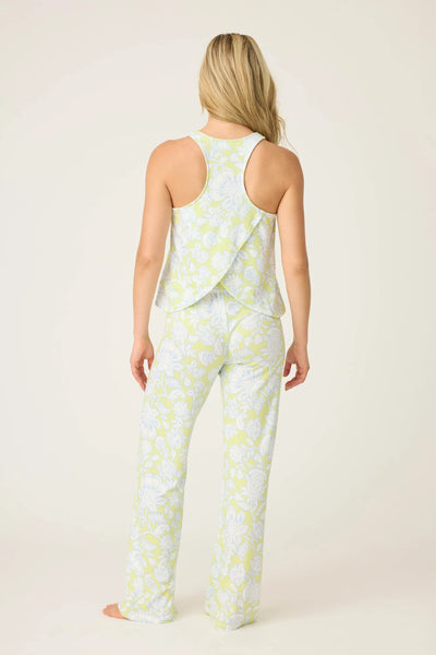 Beautiful Life Floral Print Tank - Electric Lime