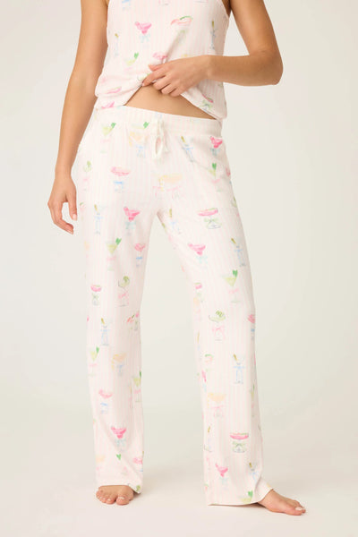 Pretty Punch Cocktail Open Leg Pants - Baby Pink