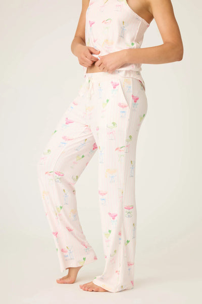Pretty Punch Cocktail Open Leg Pants - Baby Pink