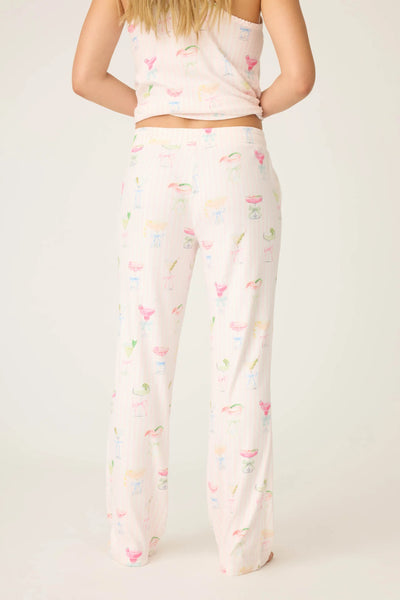 Pretty Punch Cocktail Open Leg Pants - Baby Pink