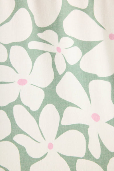 Wish You Were Here Floral Print Long Sleeve Top - Loden