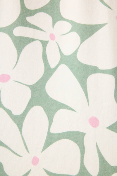 Wish You Were Here Floral Print Shorts - Loden