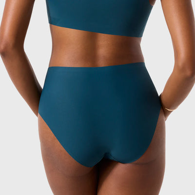 High Waisted Retro Bikini - Deep Tide