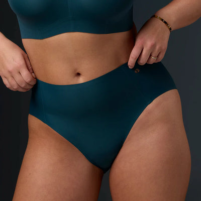High Waisted Retro Bikini - Deep Tide