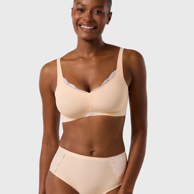 Smooth Lace Beyond Bra - Peach Rose