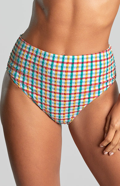 Waist Bikini Bottoms - Seersucker Multi