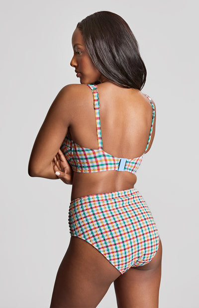 Bette Balcony Bikini Top - Seersucker Multi