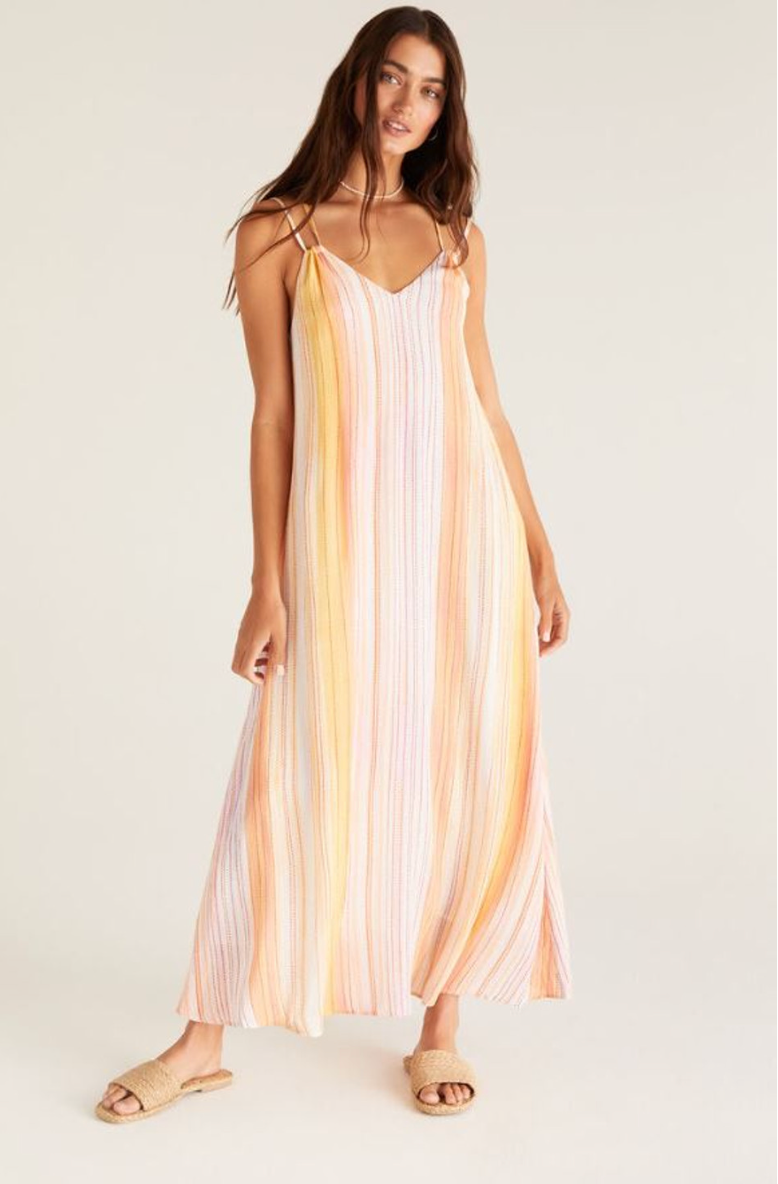 Sayulita Rainbow Maxi Dress - Paradise Pink