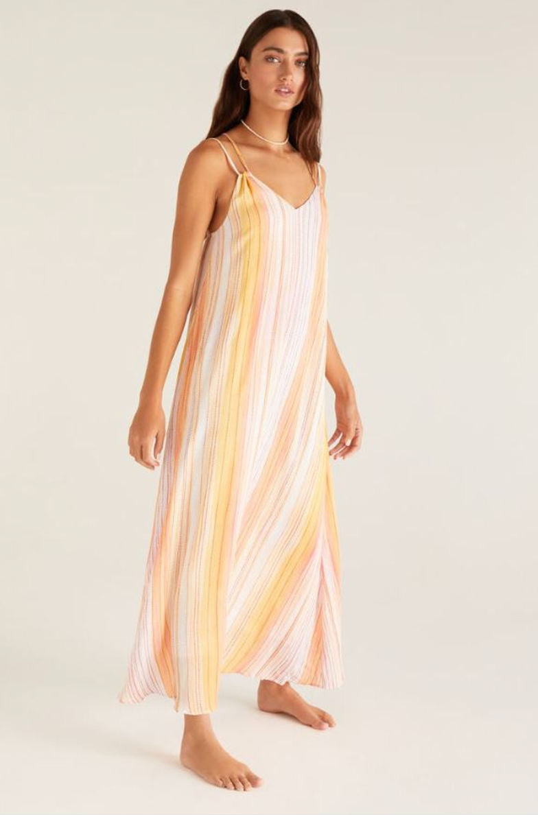 Sayulita Rainbow Maxi Dress - Paradise Pink