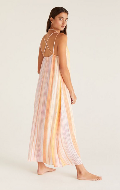 Sayulita Rainbow Maxi Dress - Paradise Pink