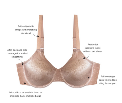 Back Appeal Underwire Bra - Almost Apricot