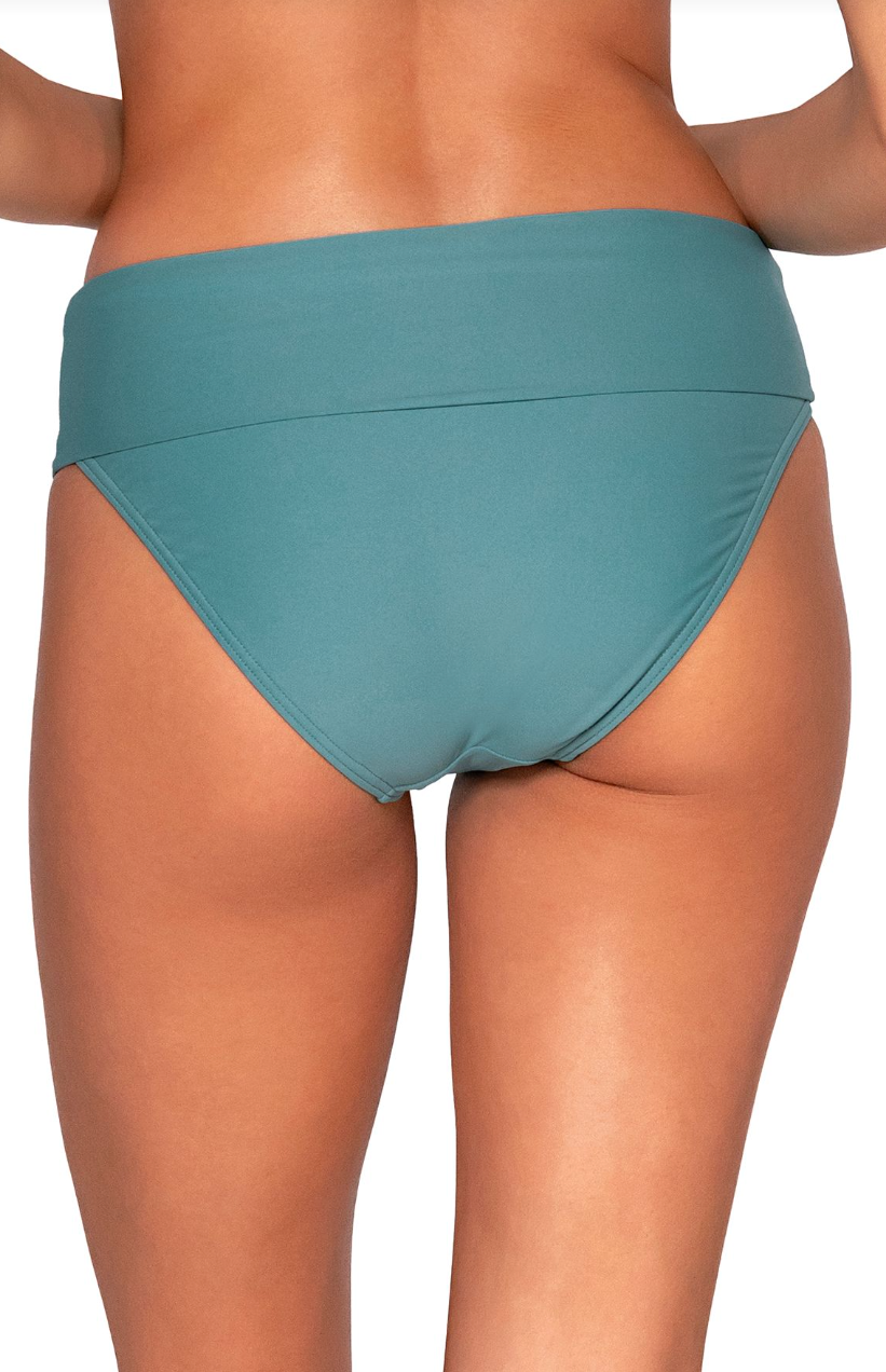 Hannah High-Waist Bottoms - Ocean